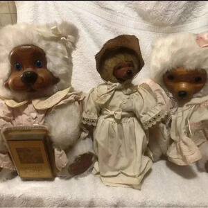 Bundle 3 Pc Robert Raikes Bears Mothers Day Edition 1989. Liza Bear Vintage